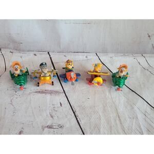 Vtg Set Of 5 Disney Talespin Airplane Toys McDonald’s Happy Meal 1990 Diecast
